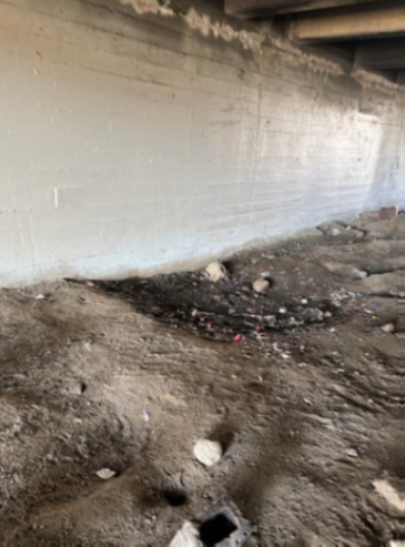 After photo of First Avenue and Foothill Blvd dirt floor no debris.